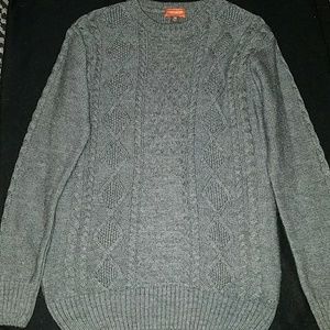Grey cable knit sweater